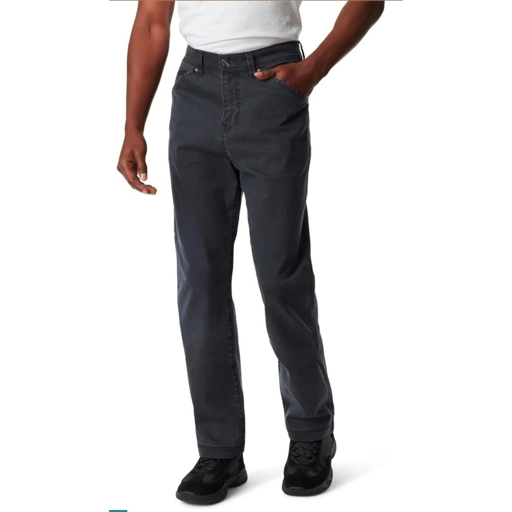 Bass Outdoor Mens Everyday Straight Leg Pant with 6 Pockets Standard - caviar